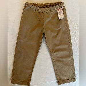 Bonpoint tan elastic-waist pants